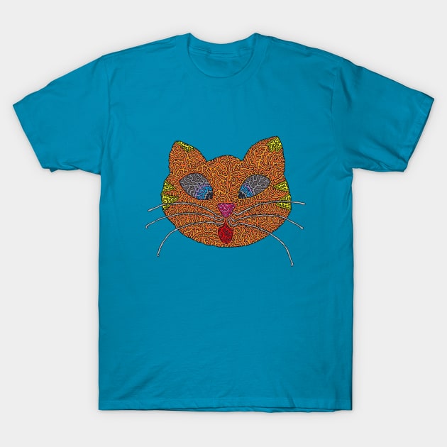 Cross Eyed Tabby T-Shirt by NightserFineArts